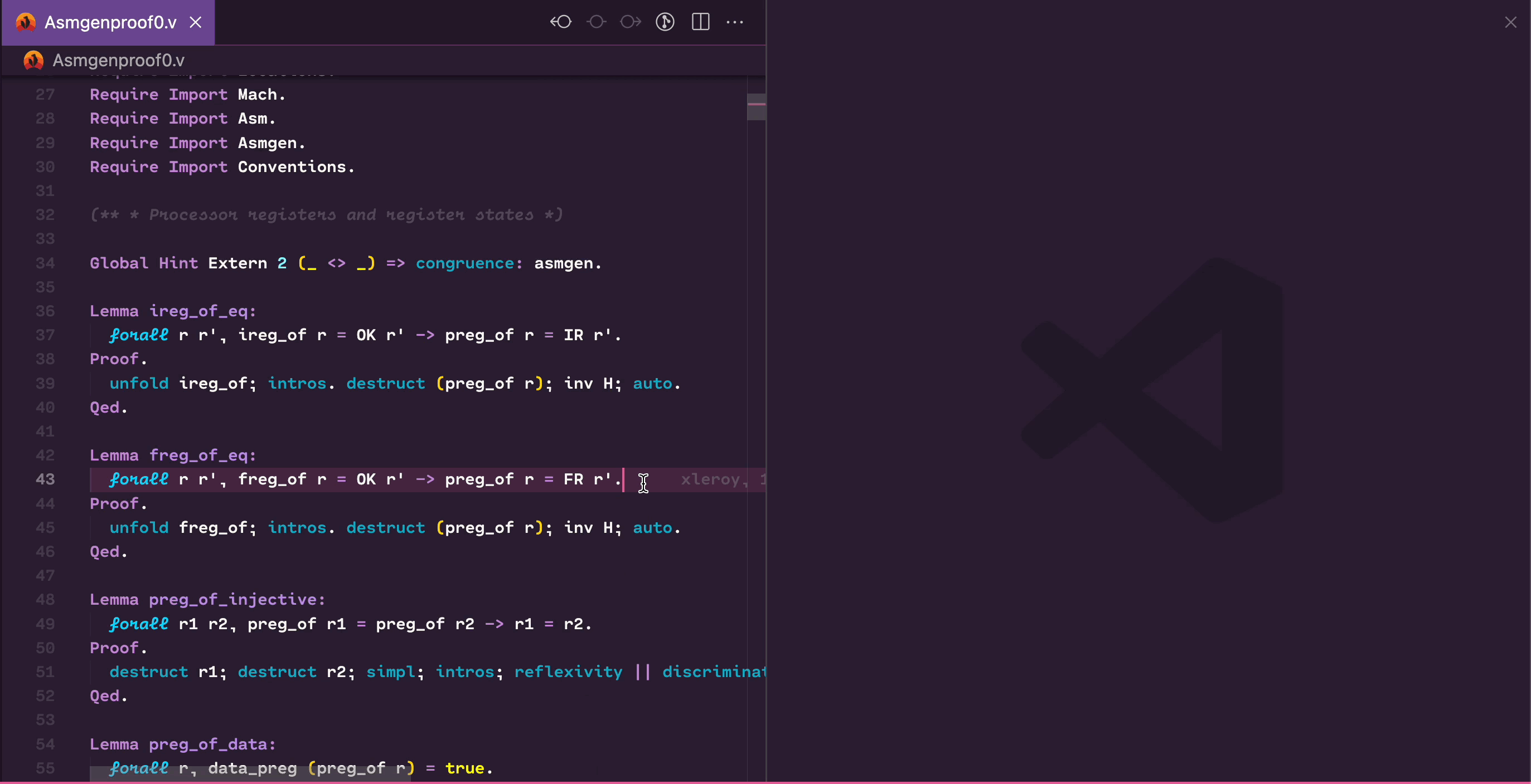 vsrocq screenshot 2