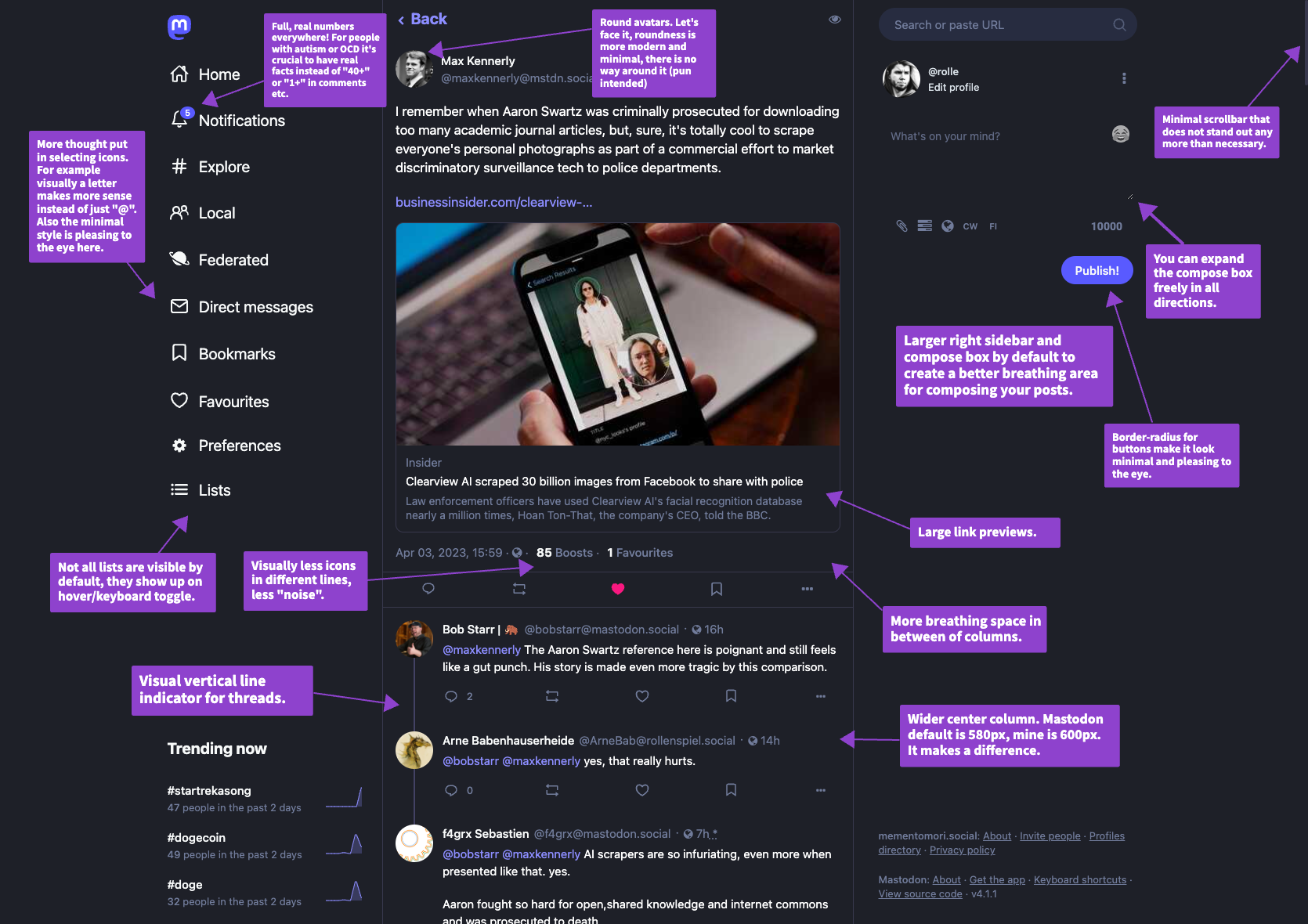 mastodon-bird-ui screenshot 4