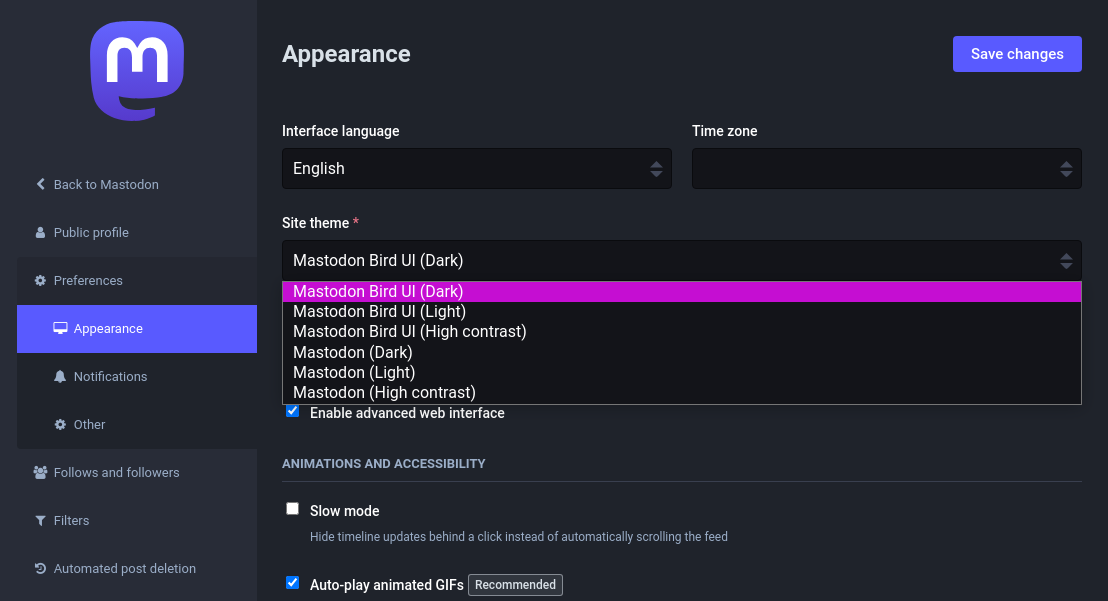 mastodon-bird-ui screenshot 6