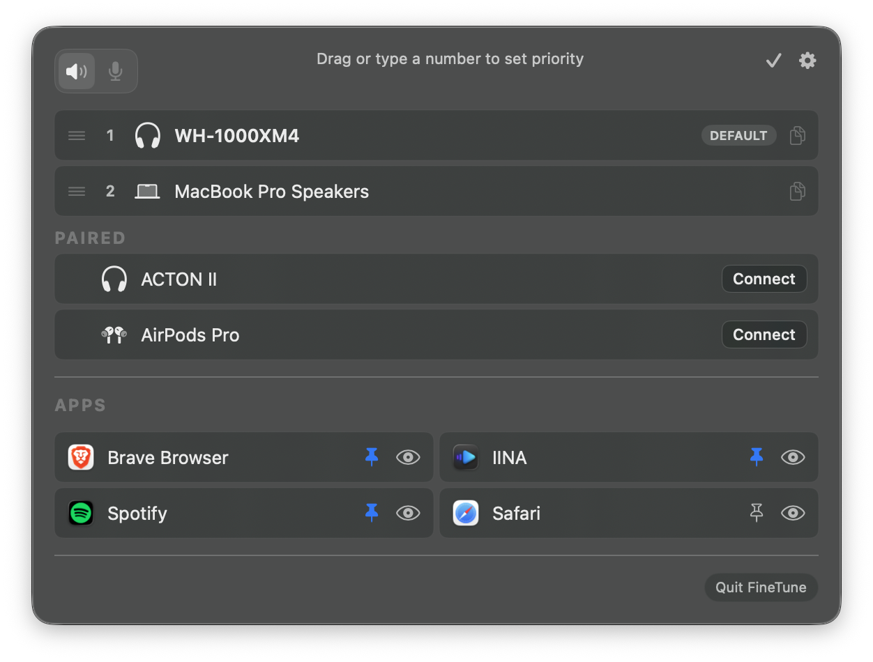 FineTune screenshot 2
