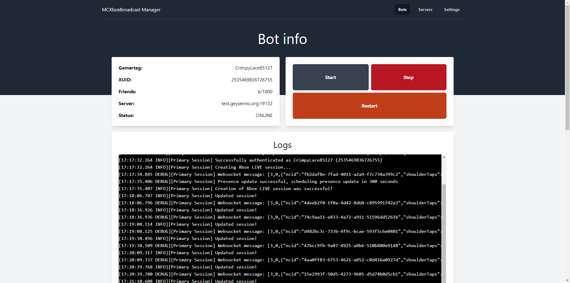 MCXboxBroadcast screenshot 3