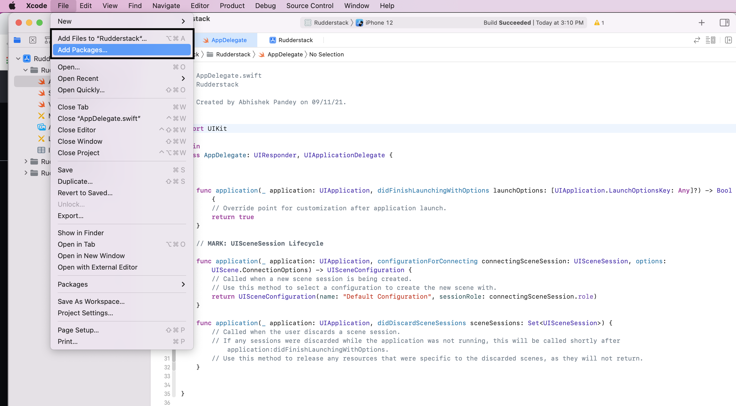 rudder-sdk-ios screenshot 2
