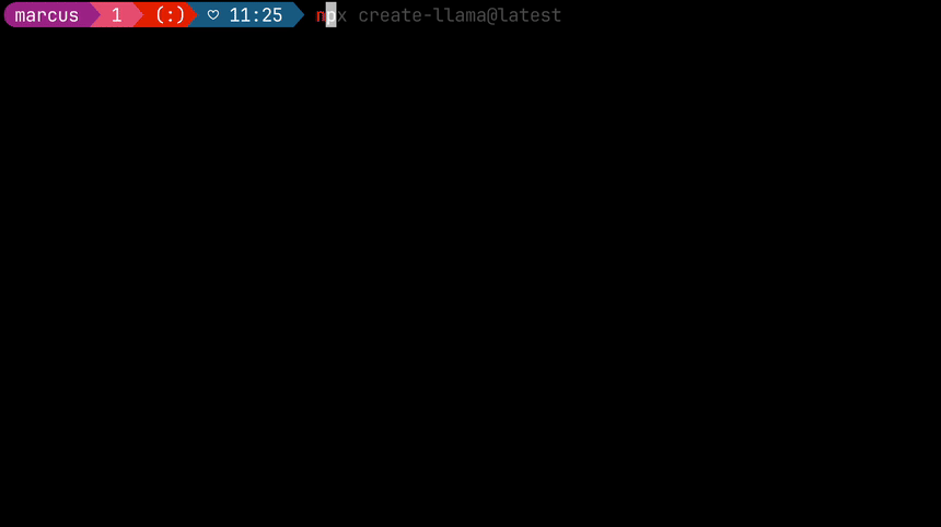 create-llama screenshot 1