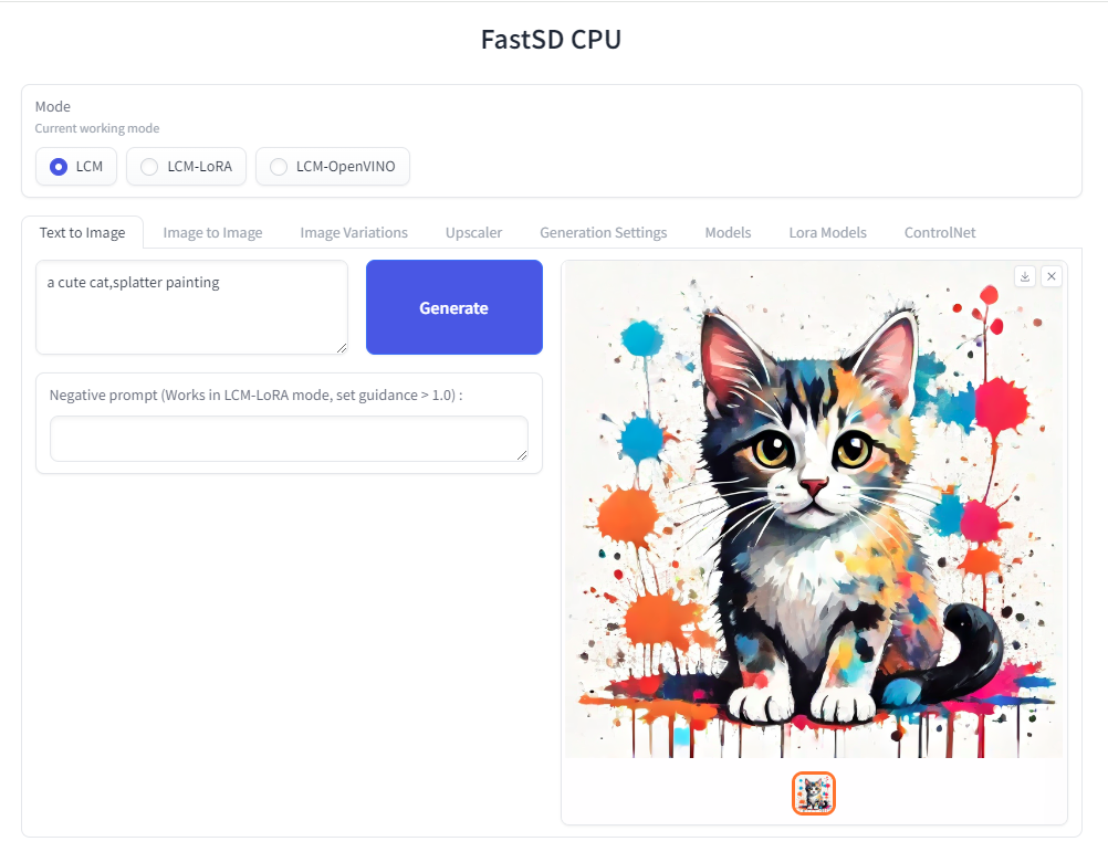 fastsdcpu screenshot 1