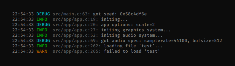 log.c screenshot 1