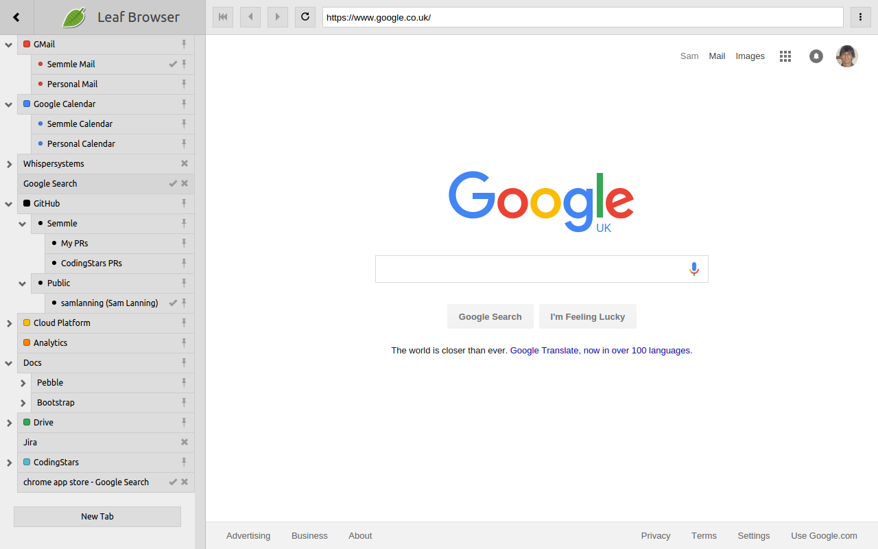 leaf-browser screenshot 2