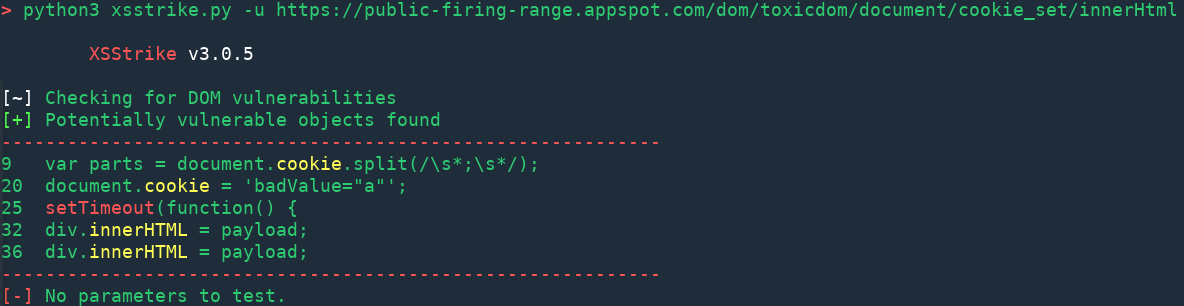 XSStrike screenshot 2