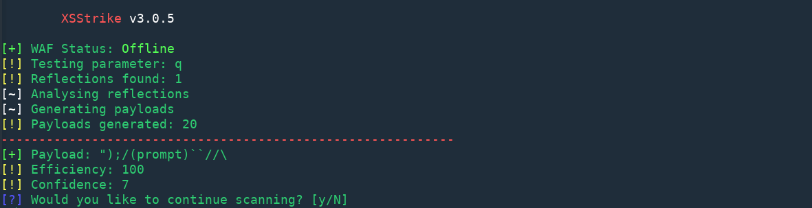 XSStrike screenshot 3