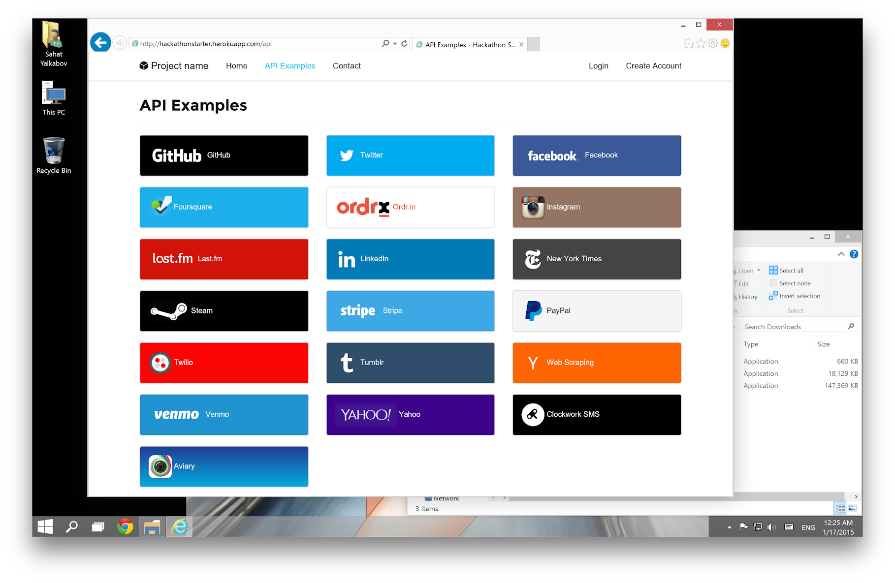 hackathon-starter screenshot 3