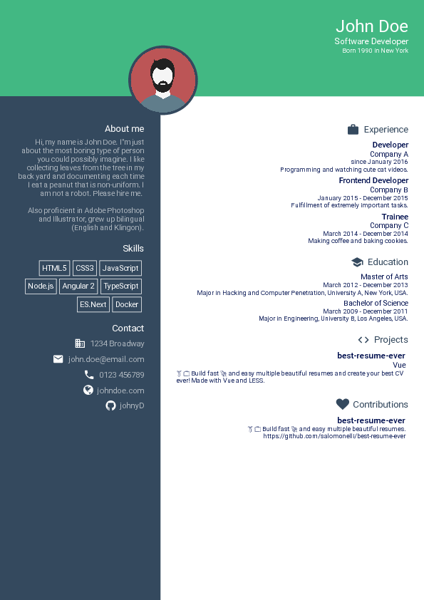 best-resume-ever screenshot 2