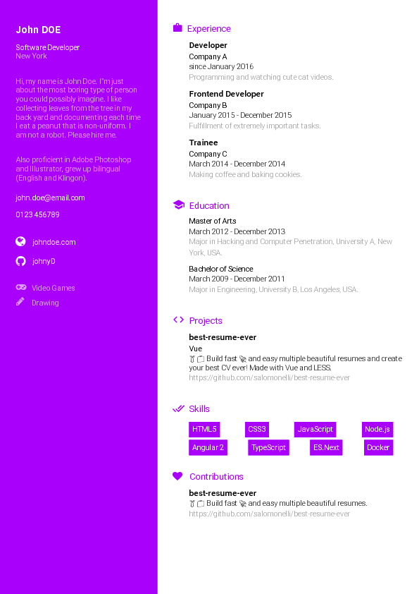 best-resume-ever screenshot 4