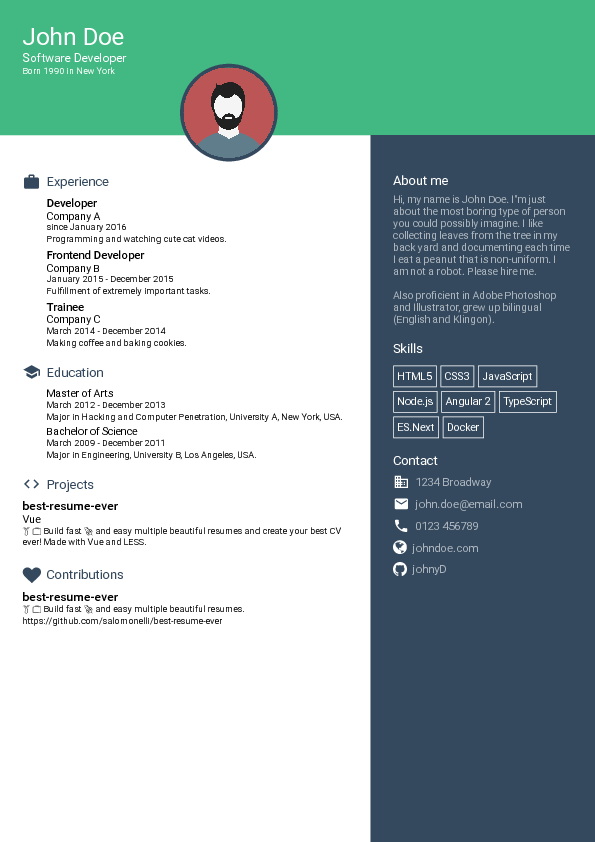 best-resume-ever screenshot 3