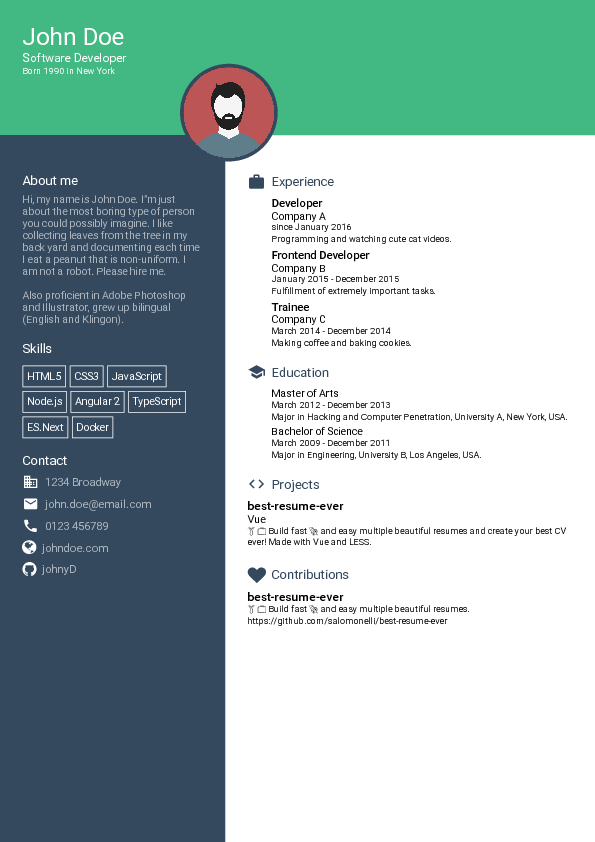 best-resume-ever screenshot 1