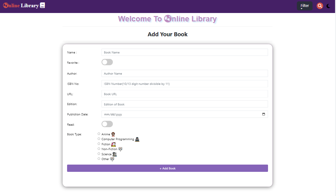 Simple-Library-Managment screenshot 1