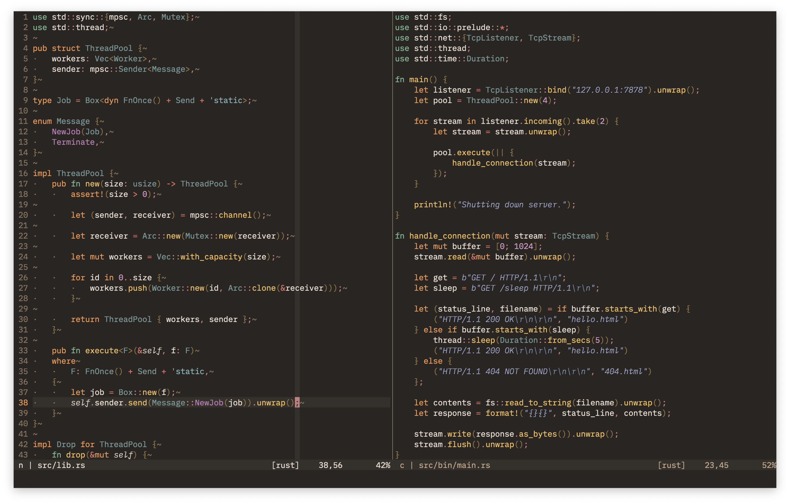 melange-nvim screenshot 1