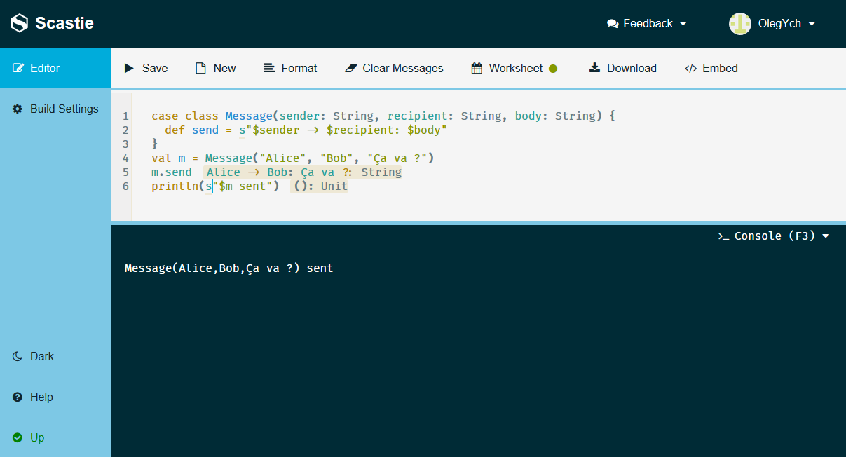 scastie screenshot 1
