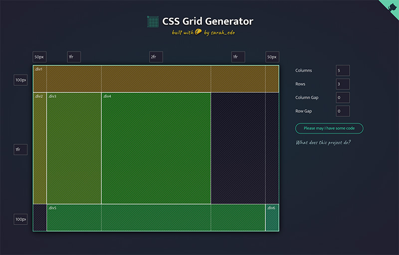 cssgridgenerator screenshot 1