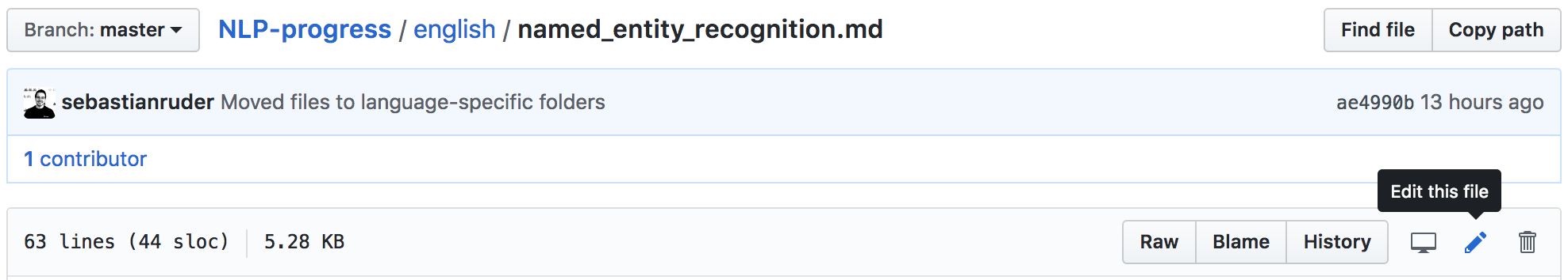 NLP-progress screenshot 1
