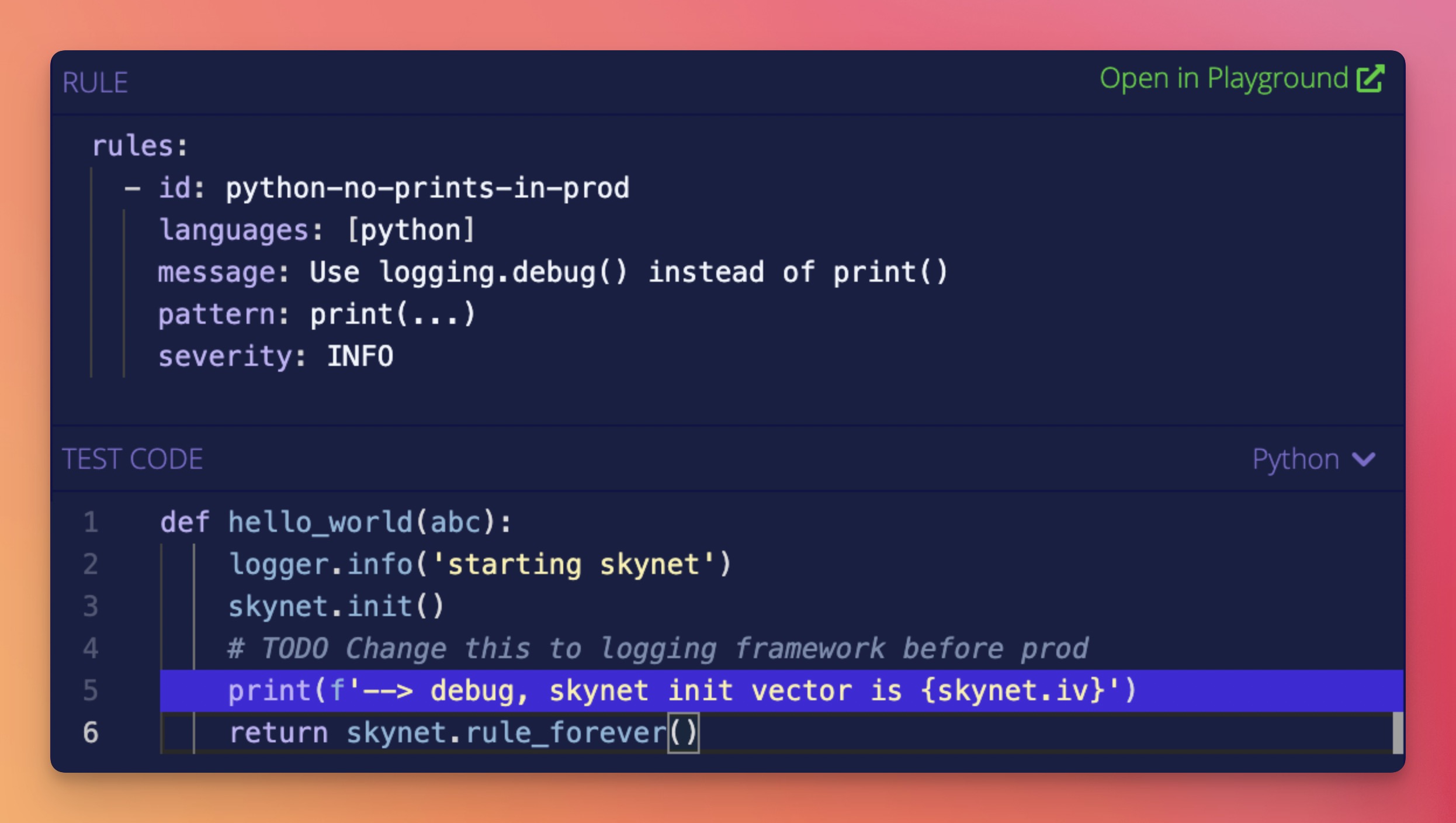 semgrep screenshot 3