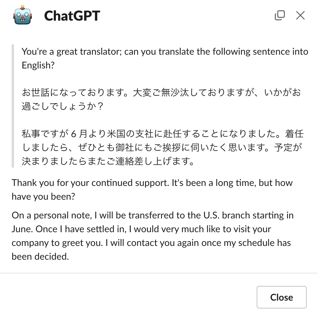 ChatGPT-in-Slack screenshot 10