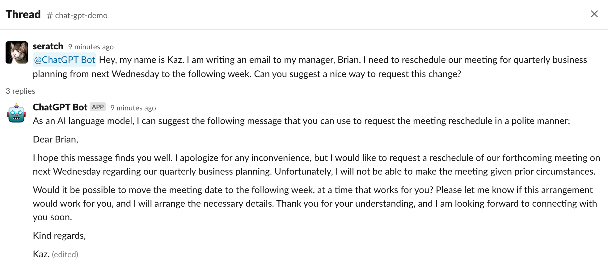 ChatGPT-in-Slack screenshot 2