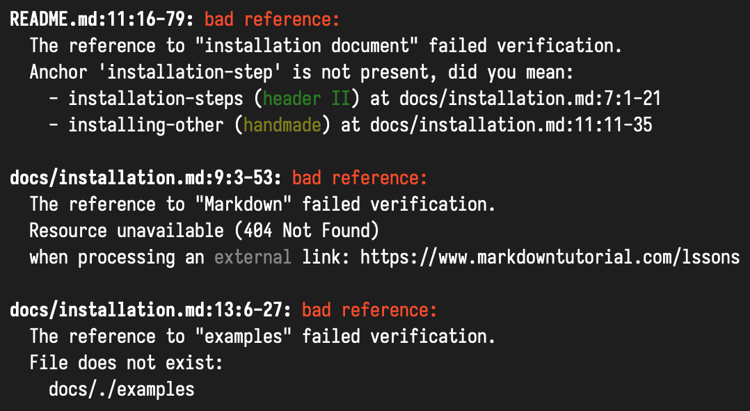 xrefcheck screenshot 1