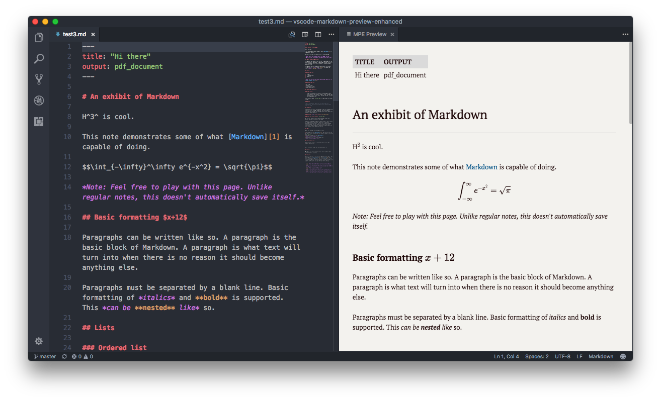vscode-markdown-preview-enhanced screenshot 1