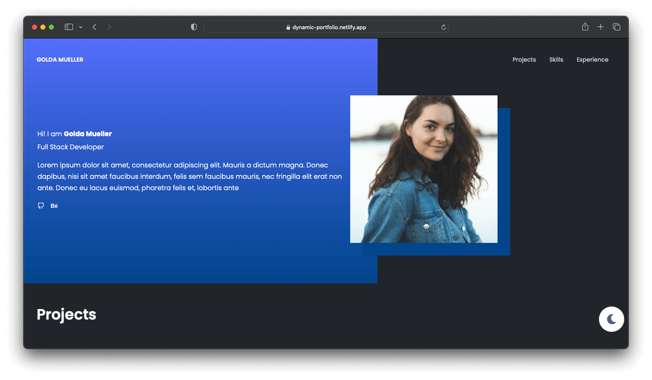 dynamic-portfolio screenshot 2