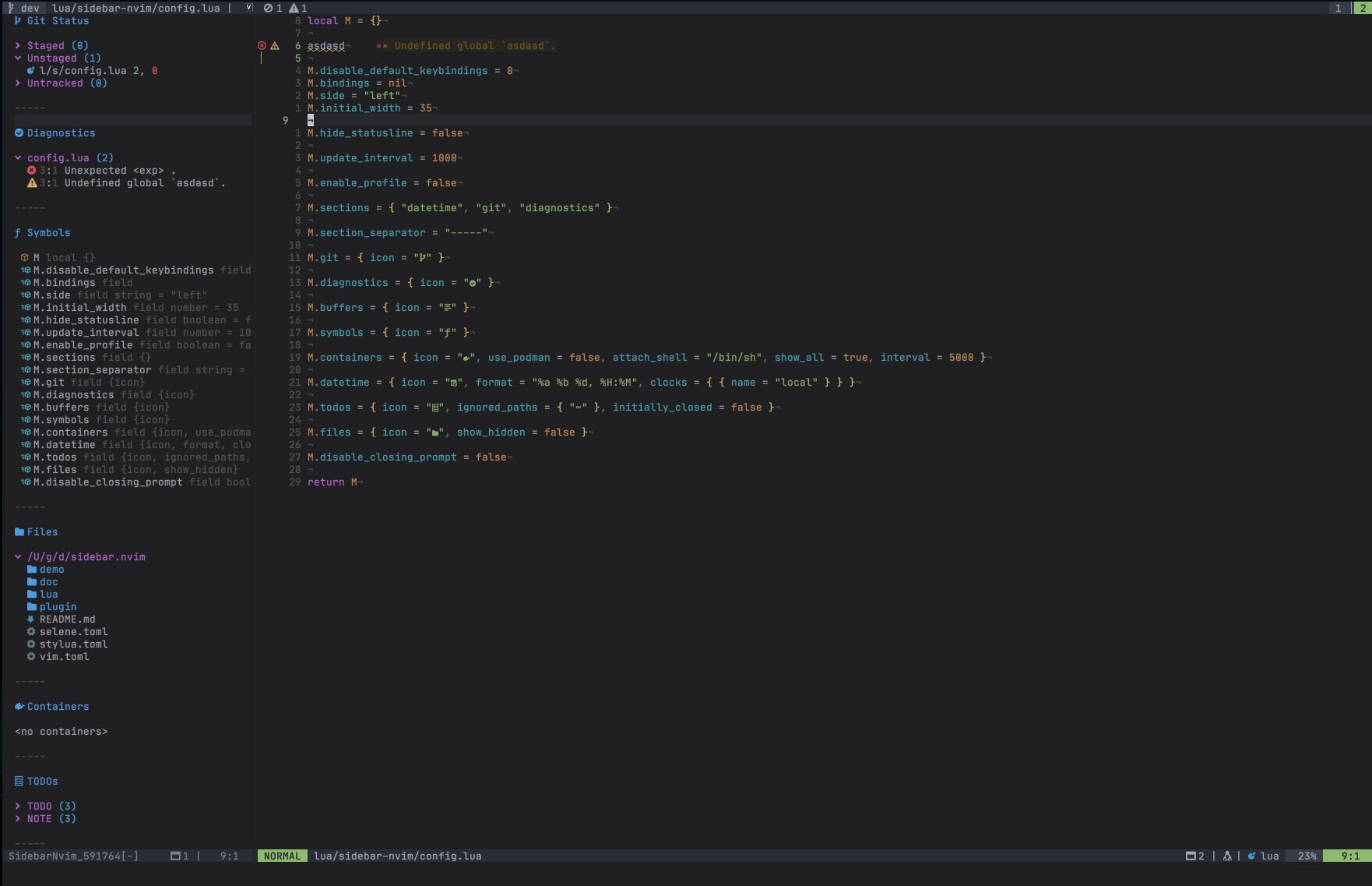 sidebar.nvim screenshot 1