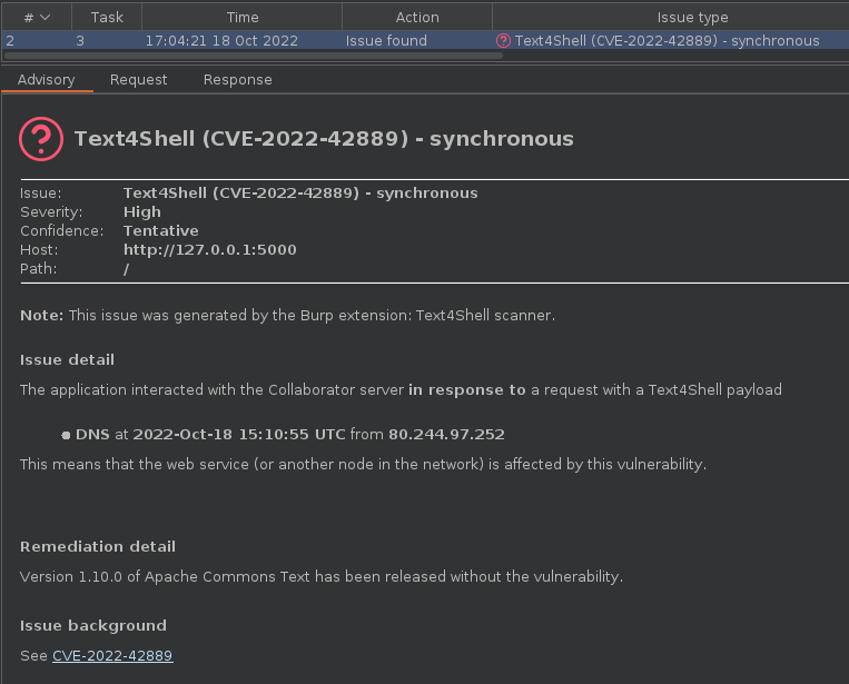 burp-text4shell screenshot 1