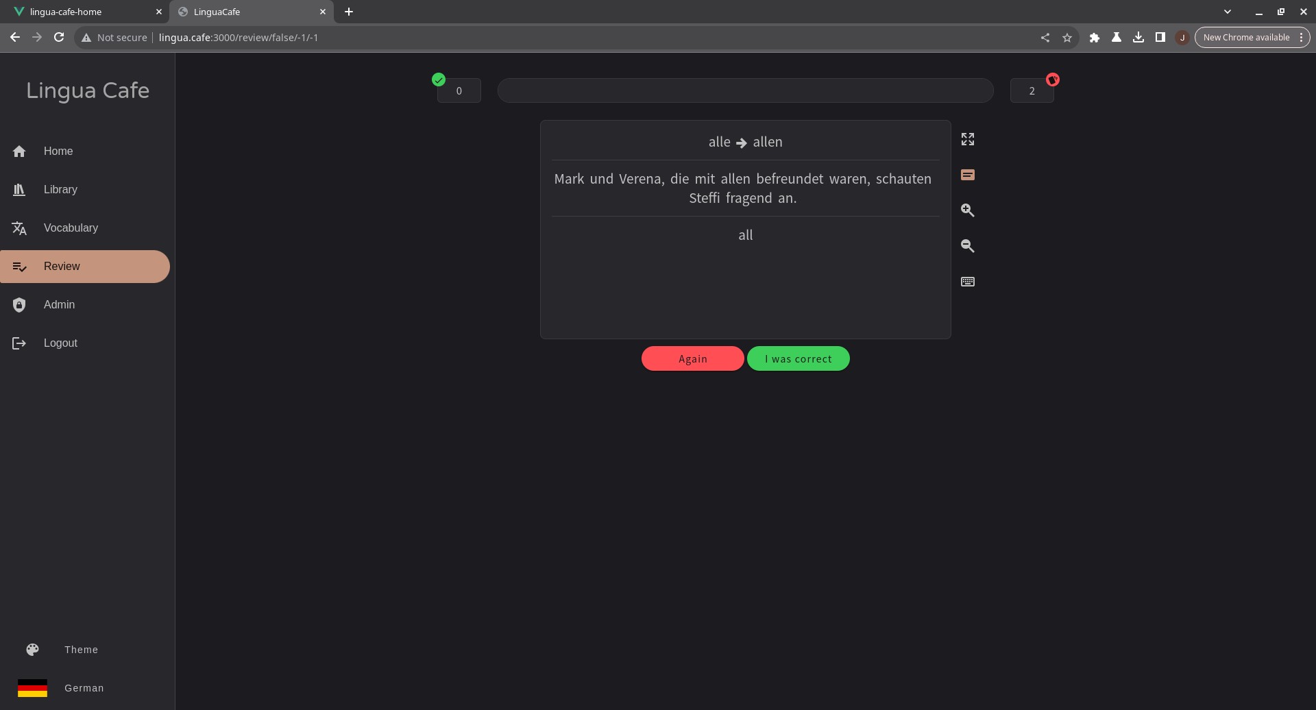 LinguaCafe screenshot 3