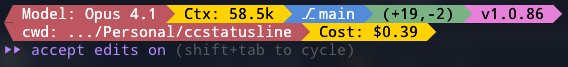 ccstatusline screenshot 4