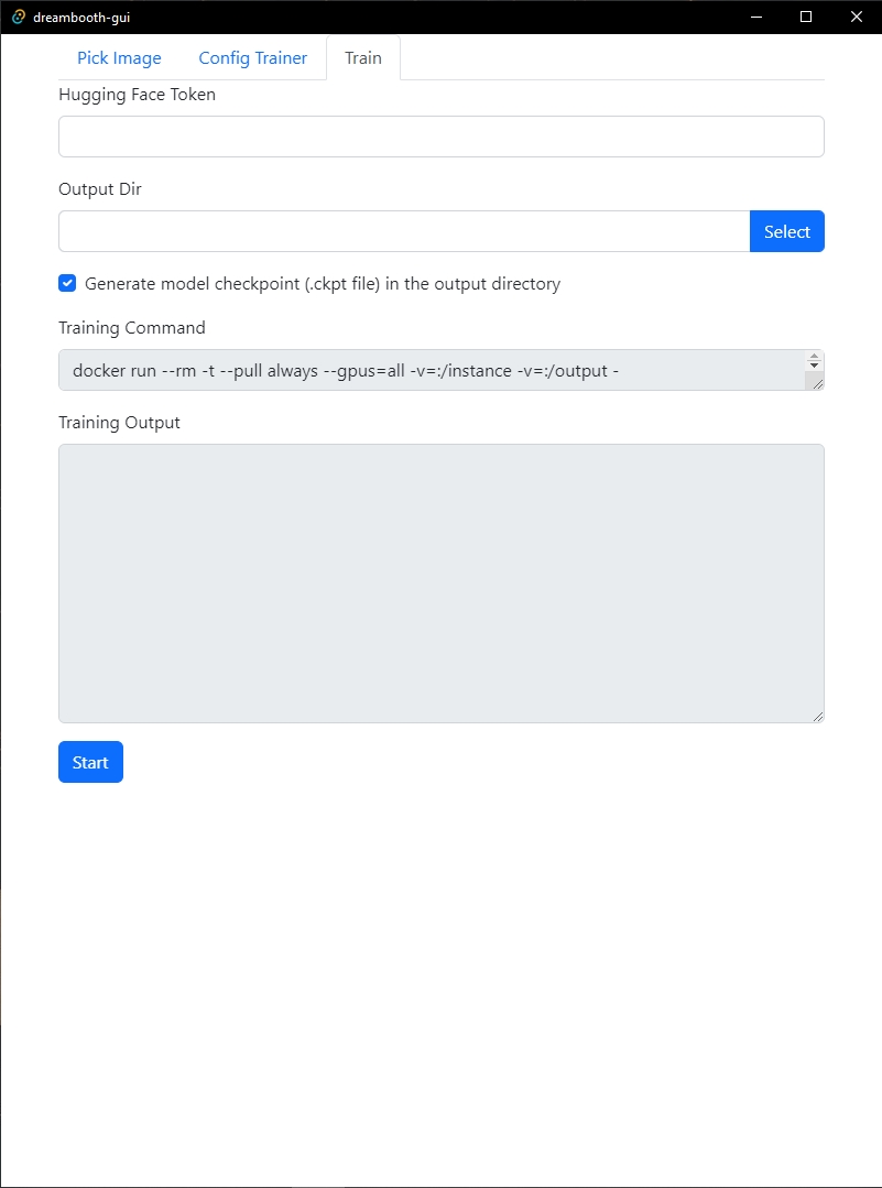 dreambooth-gui screenshot 1