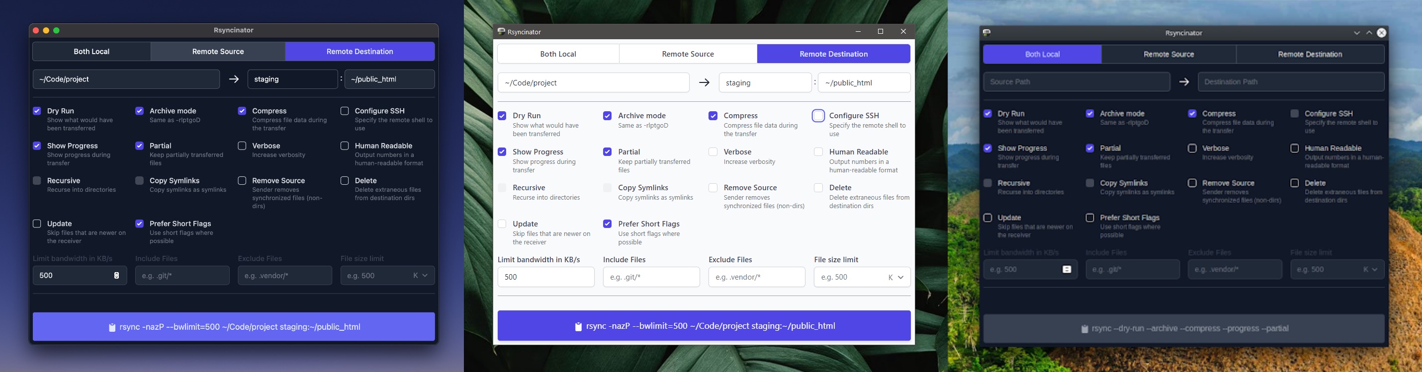 rsyncinator-desktop screenshot 1