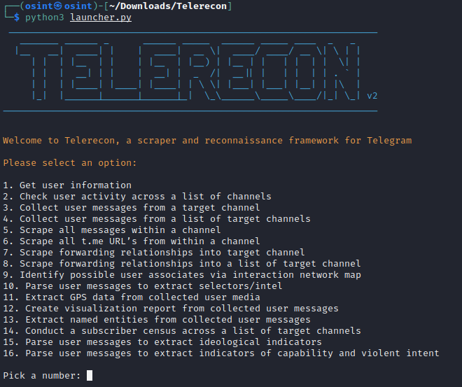 Telerecon screenshot 1