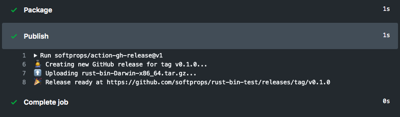 action-gh-release screenshot 1