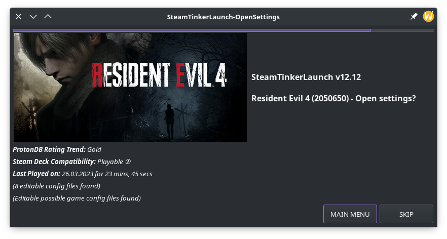 steamtinkerlaunch screenshot 2