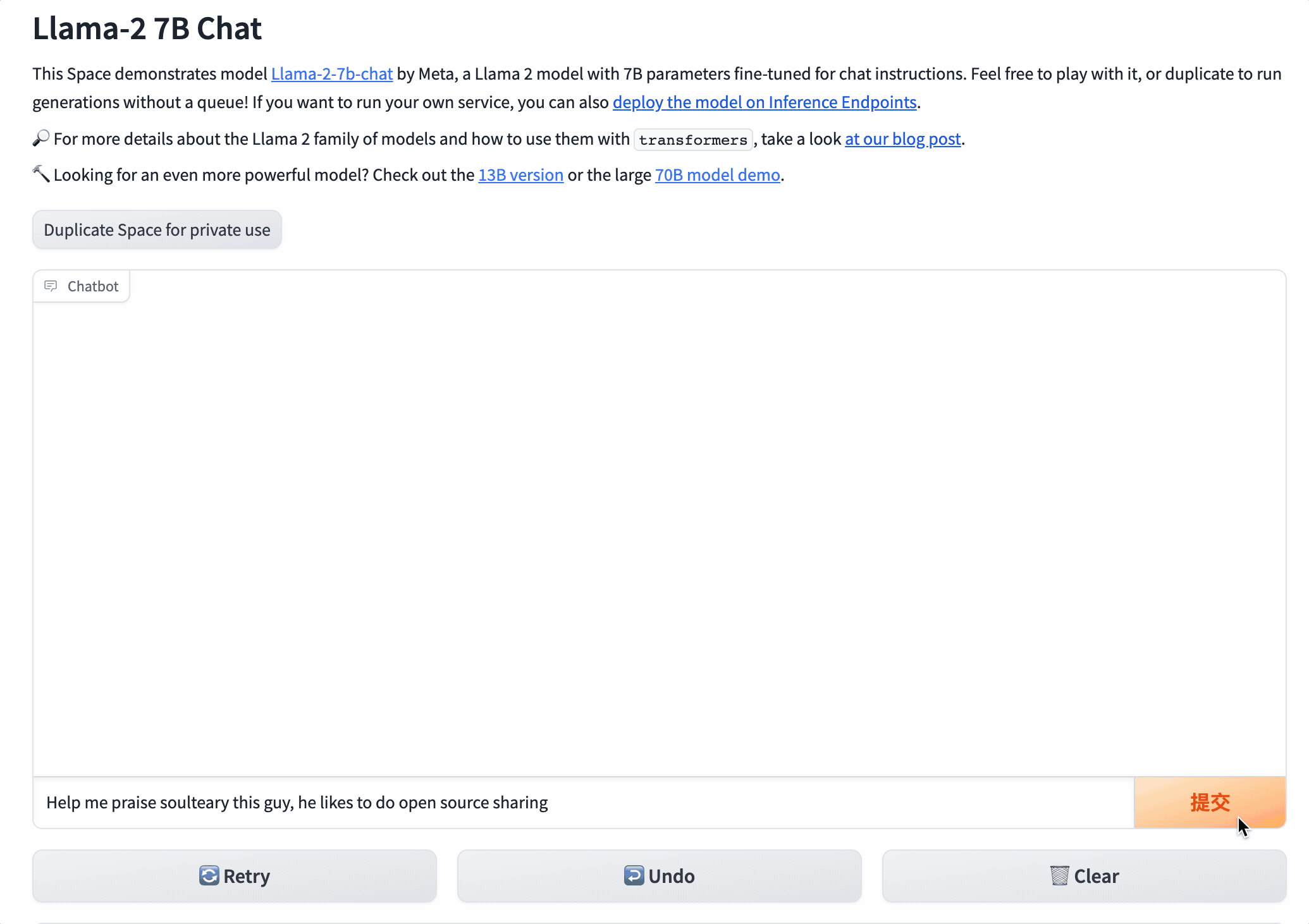 docker-llama2-chat screenshot 4