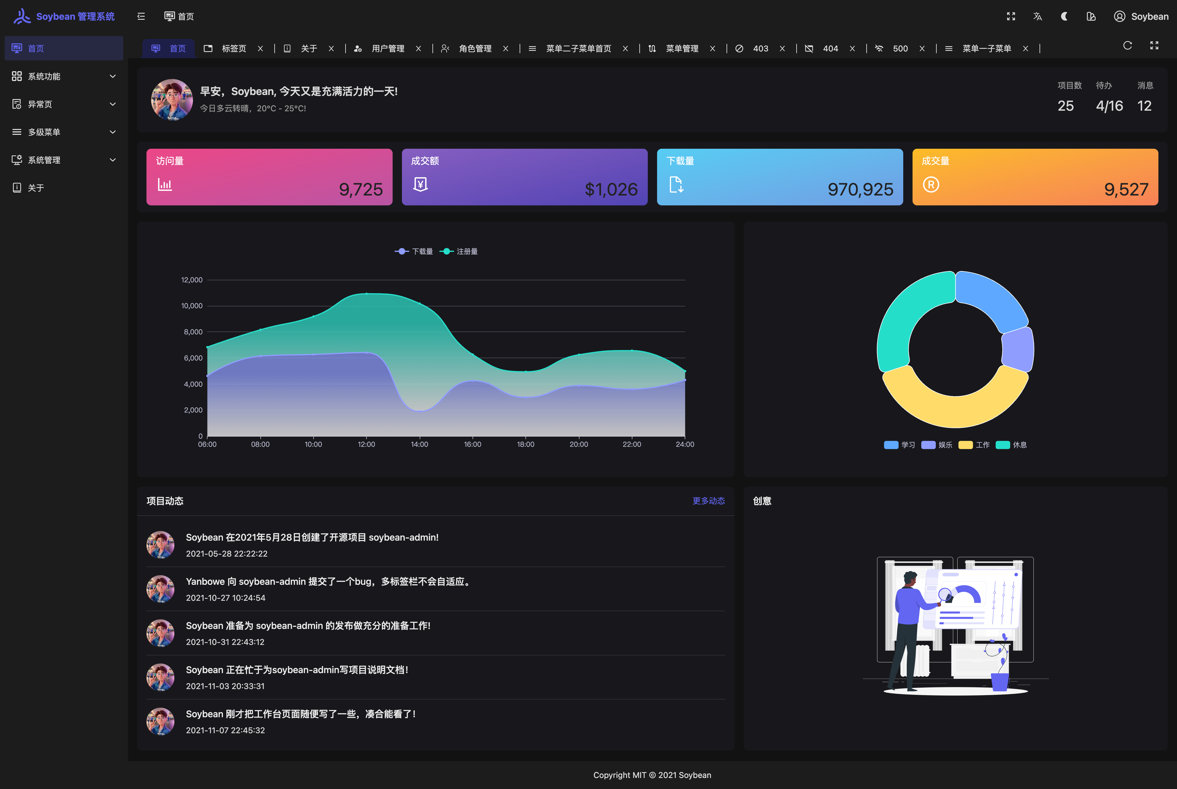 soybean-admin screenshot 2