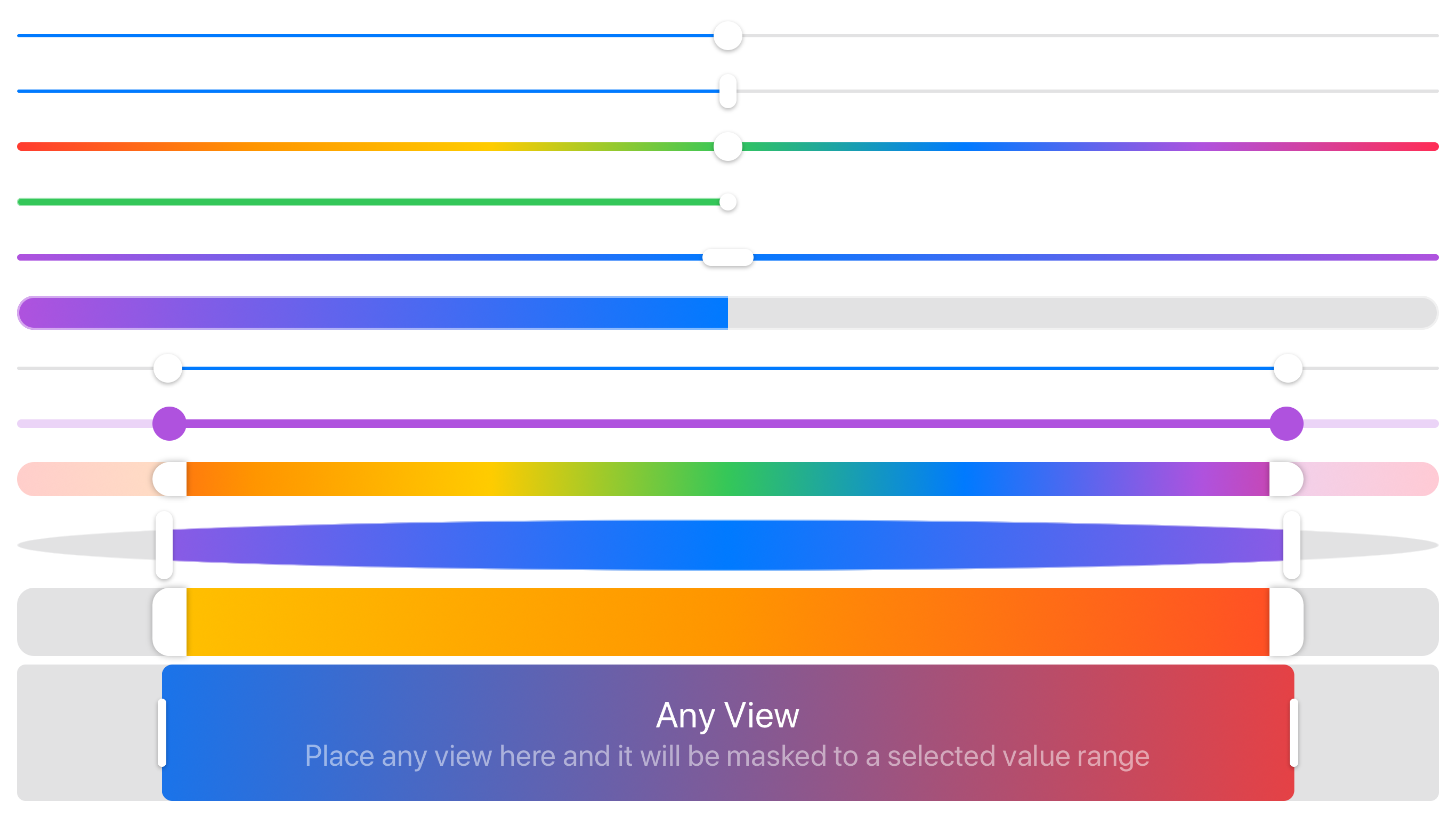 swiftui-sliders screenshot 1