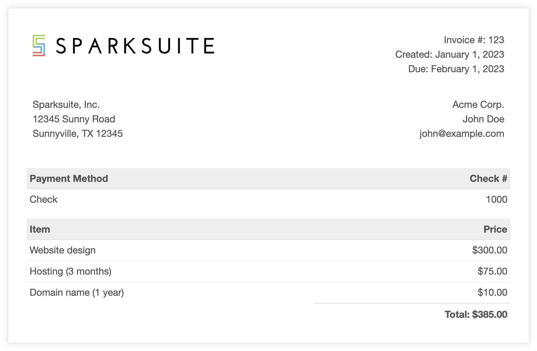 simple-html-invoice-template screenshot 1