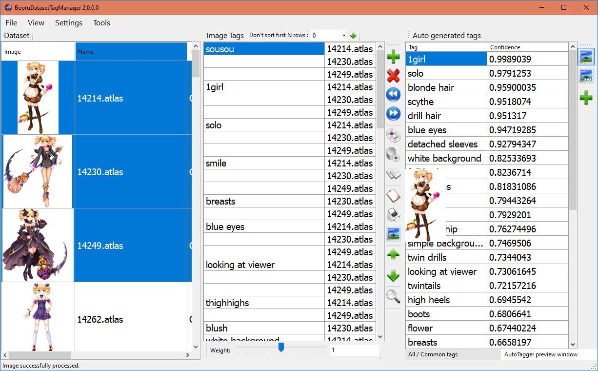BooruDatasetTagManager screenshot 3