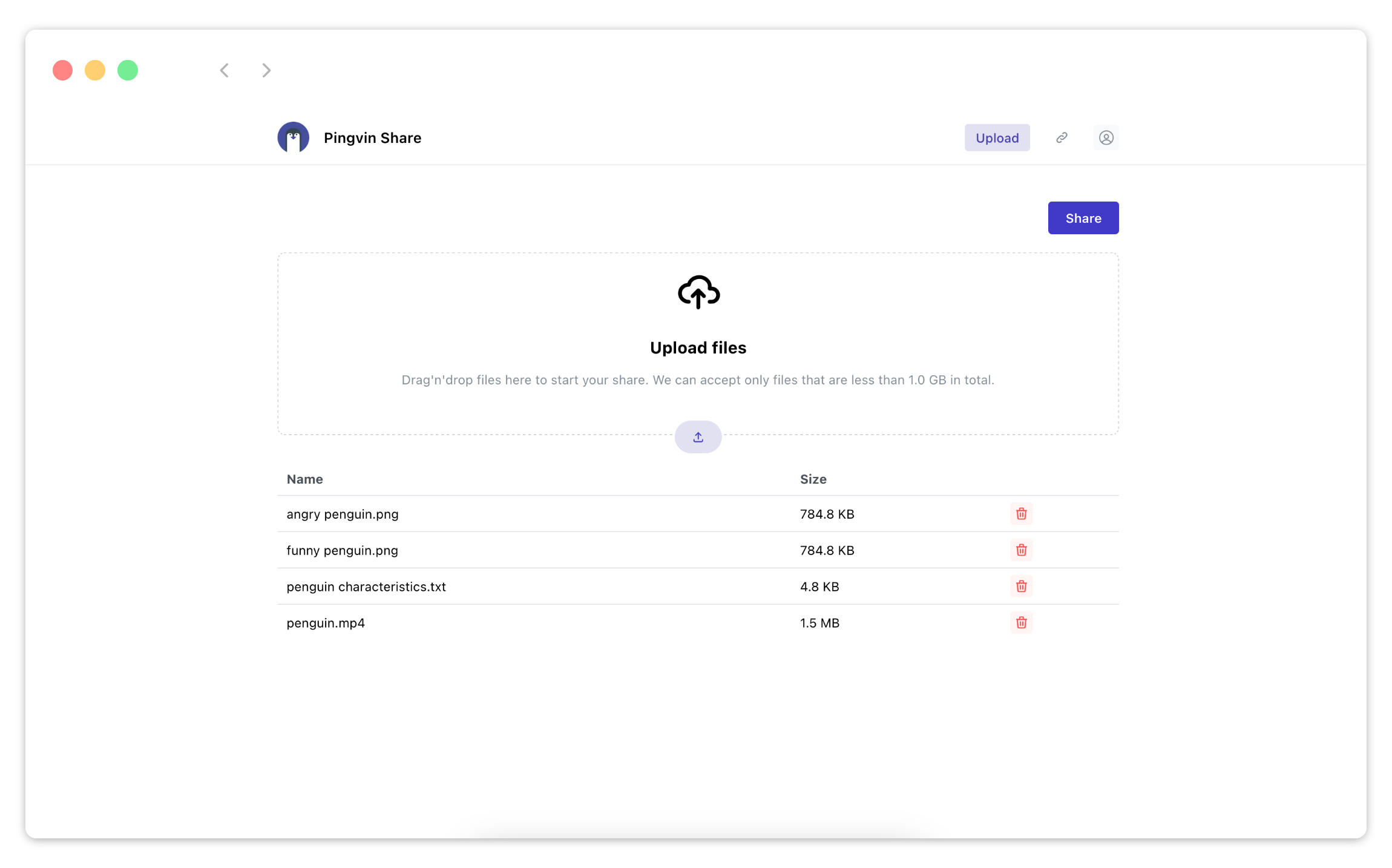 pingvin-share screenshot 1