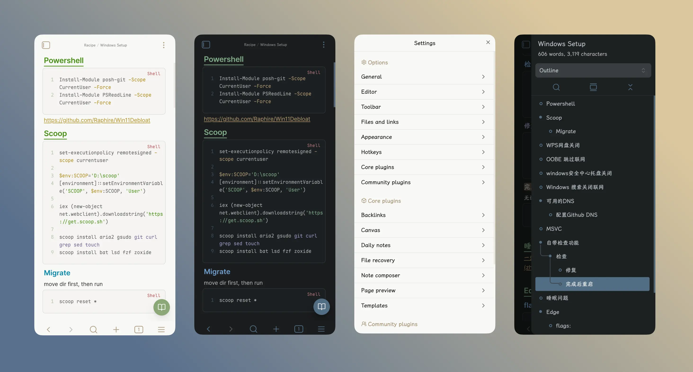 obsidian-theme-maple screenshot 5