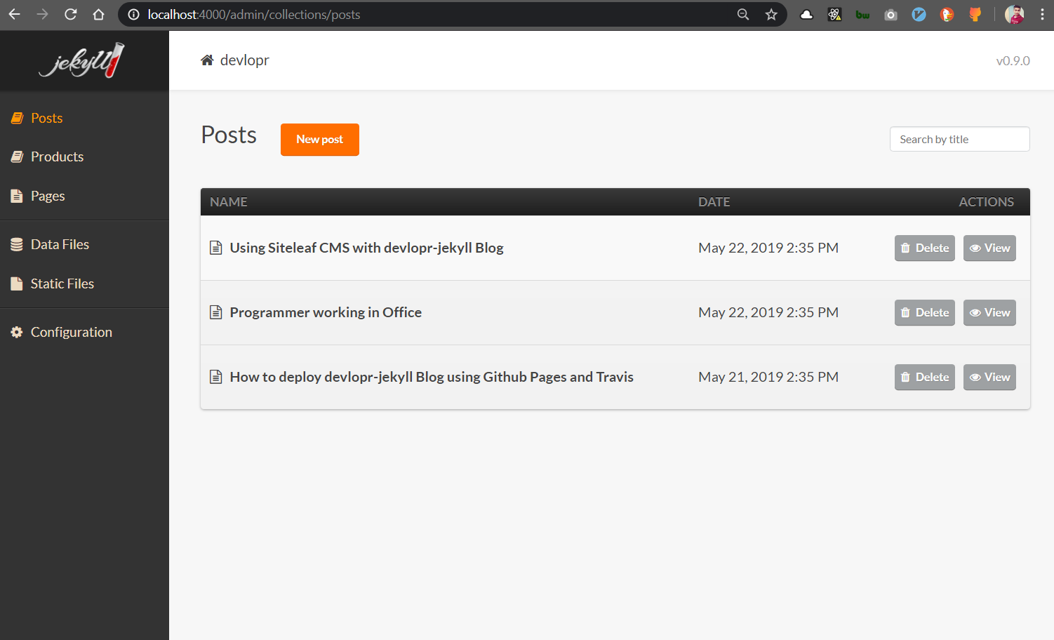 devlopr-jekyll screenshot 2