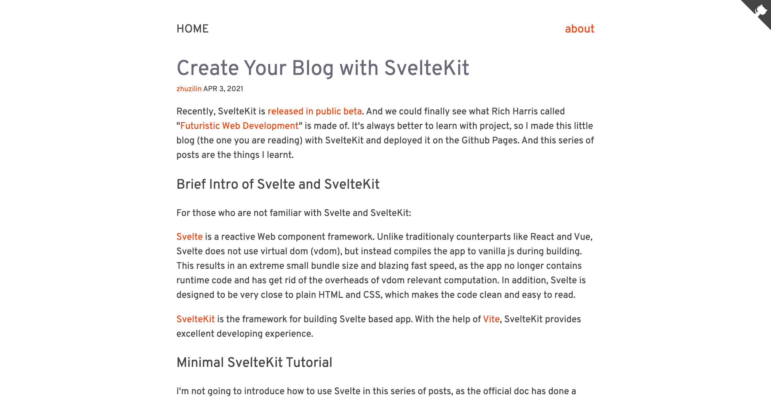 svelte-kit-blog-demo screenshot 1