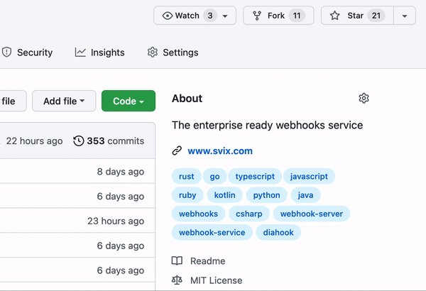 svix-webhooks screenshot 1