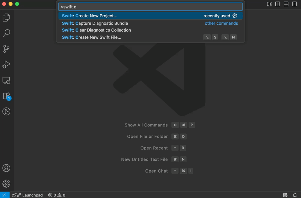vscode-swift screenshot 1