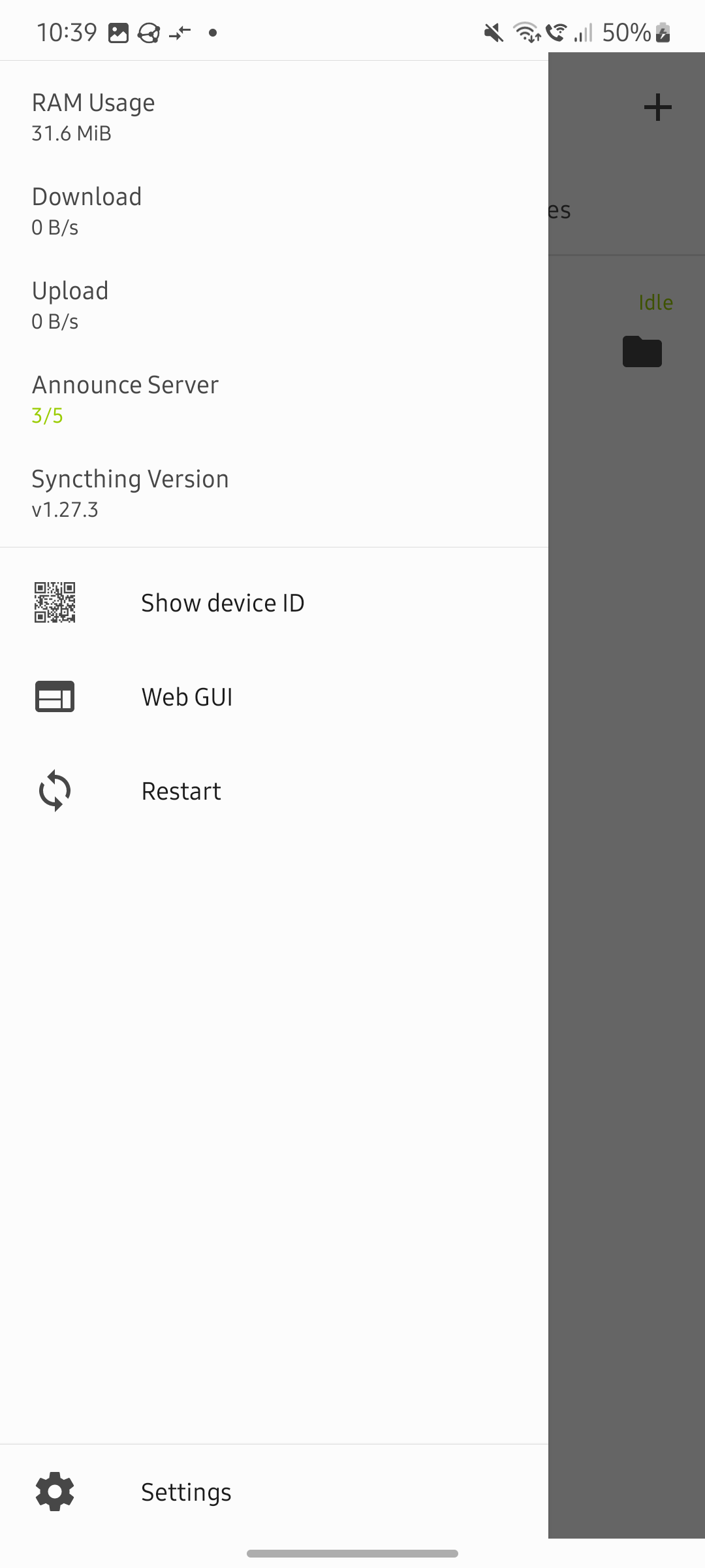 syncthing-android screenshot 2