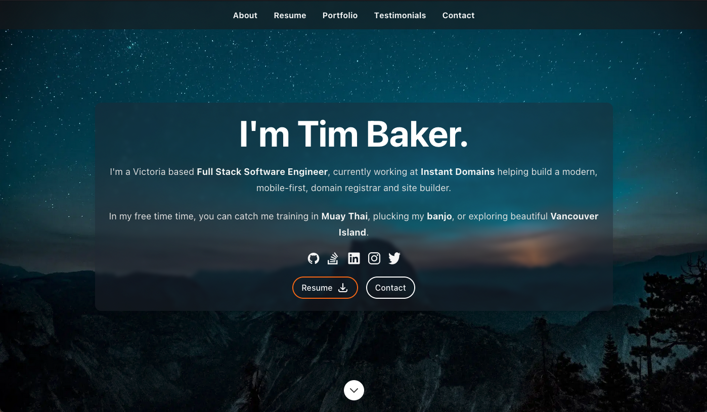 react-resume-template screenshot 1
